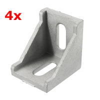 Suleve™ Aj40 4pcs Corner Bracket Cast Aluminum Angle Corner Joint 40x40mm