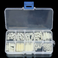 Suleve™ M2NH2 M2 Nylon schroef witte zeskant schroefmoer Nylon PCB afstandsbus assortiment kit 140 stuks