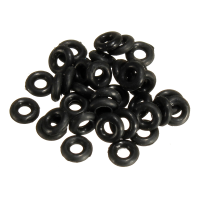 Suleve™ M2SW1 50pcs Black Rubber O Rings Anti Slip Aluminum Darts Washers