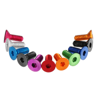 Suleve™ M3ah4 10pcs M3x8mm Countersunk Hex Socket Screw 7075 Aluminum Alloy Flat Head Metric