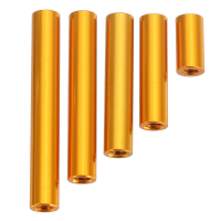 Suleve ™ M3AR6 M3 Aluminiumlegering Uitstekende Studs 10 35mm Gouden Ronde PCB Board Spacers Standoffs 10pcs