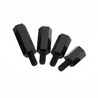 Suleve™ M3NH13 50 stuks M3 Nylon Zwart Zeskant Schroef PCB Standoff 6/8/10/12mm
