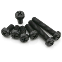 Suleve ™ M3NP1 50st M3 Nylon Schroefbout Zwart Ronde Phillips schroefmoer Nylon PCB afstandhouderassortiment 5 25mm