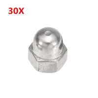 Suleve ™ M3SN6 30 Stks M3 304 Rvs Dome Hoofddop Acorn Hex Nuts Draad Decor Cover Noten