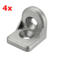 Suleve ™ ZAS20 4Pcs Stalen Ring Hoek Bracket Hoek Brackets Zinklegering 20x20mm