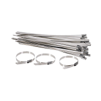 Suleve ZT09 100 stuks 100 400mm Roestvrijstalen Ziptie Zelfborgende Kabel Organizer Ties