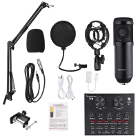 BM800 Condensatormicrofoon V8 Geluidskaartkit Muti functionele Bluetooth geluidskaart voor studio Mobiele telefoon PC La