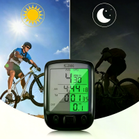 SUNDING Fietscomputer Draadloos Snelheidsmeter Kilometerstand 28 Functies LCD Achtergrondverlichting Display Waterdicht