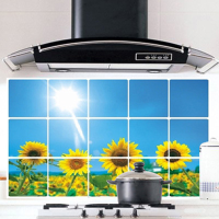 Sunflower Aluminum Foil Paper Oil Proof Wall Sticker