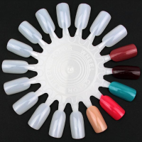 Sunflower Shaped False Nail Art Display Practice Wheel 18 Tips