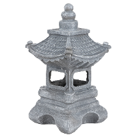 Buiten/tuin Aziatische Pagode lamp/verlichting   Solar   LED   D17 x H25 cm   Sfeer lamp