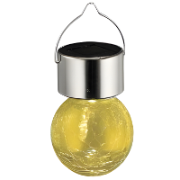 Sunnydays Solar sfeer hanglamp   tuin   lampenbol   geel   glas   9 cm