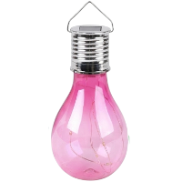 Sunnydays Solar sfeer hanglamp   tuin   lampenbol   roze   kunststof   15 cm