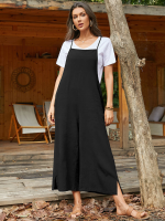 Pocket Solid Loose Fit korte zomerjumpsuit