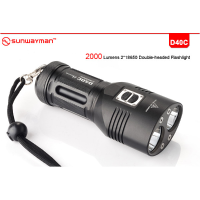 Sunwayman D40c Xm L2 2000lm Double Headed Led Flashlight 2*18650