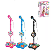 Super Coole 5 lamp Microfoon met Stand Karaoke Liedjes Muziekinstrument Kinderspeelgoed