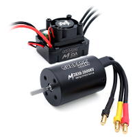 SURPASS HOBBY M2838 Volledig Zwart Waterdichte Brushless Motor met M35A Waterdichte ESC Set 3.5 Connector voor 1/16 Mode