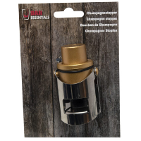 Champagnefles stopper/afsluiter   4 x 4 x 4 cm   Champagnedop   RVS/Rubber