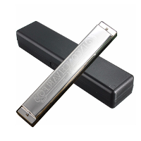 Swan Harmonica 24 Holes Key Of C Silver With Case