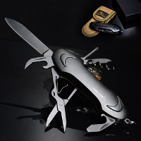 Switzerland 10 in 1 Multifunction Pocket Folding Saber Swiss Knife Self defense Tool Knife Outdoor