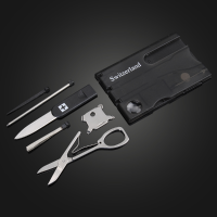 Switzerland Multifunctional Tool Business Card With Led Light