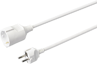 Sygonix SY 4872638 Stroom Verlengkabel 16 A Wit 5.00 M H05VV F 3G 1,5 mm²