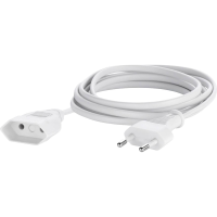 Sygonix SY 5042684 Stroom Verlengkabel 2.5 A Wit 2.00 M H03VVH2 F 2X 0,75 mm²