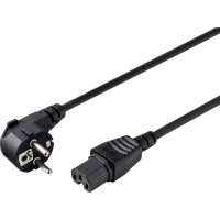 Sygonix SY 5043444 Netkabel Apparaat (heet) Zwart 2.00 M