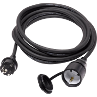 Sygonix SY 5044440 Stroom Verlengkabel 16 A Zwart 5.00 M H07RN F 3G 1,5 mm²
