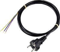 Sygonix SY 5178370 Aansluitkabel Stroom Zwart 3 m