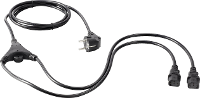 Sygonix SY 5178378 Apparaat (koud) Y kabel Zwart 2 m