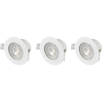 Sygonix SY 6417586 LED inbouwlamp Set van 3 stuks Warmwit tot neutraalwit LED LED 5.5 W Wit