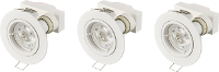 Sygonix SY 6417588 LED inbouwlamp Set van 3 stuks LED GU10 3 W Wit