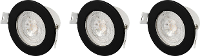 Sygonix SY 6418010 LED inbouwlamp Set van 3 stuks LED LED 5.5 W Zwart