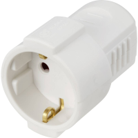 Sygonix SY 6618464 Koppeling met randaarde Polypropyleen (PP) 250 V/AC Wit