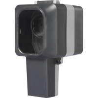 Sygonix SY 6670746 1 voudig Stopcontact (opbouw) Afsluitbaar, Zwenkbare stopcontacttop IP55 Grijs