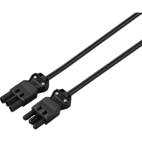 Sygonix SY 6676356 Verlengkabel Zwart 1 m