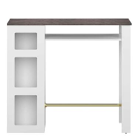 Symbiosis bartafel Farre   wit/betonkleur   103,3x115x50 cm