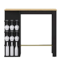 Symbiosis bartafel Farso   zwart/eikenkleur   103x115x50 cm