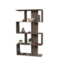 Symbiosis boekenkast Eidal   taupe   165x89x25 cm   Leen Bakker