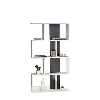 Symbiosis boekenkast Eidal   wit/zwart   165x89x25 cm   Leen Bakker