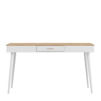 Symbiosis bureau Esby   eikenkleur/wit   75,6x134x59,2 cm   Leen Bakker