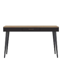 Symbiosis bureau Esby   eikenkleur/zwart   75,6x134x59,2 cm   Leen Bakker