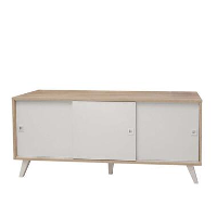 Symbiosis dressoir Hesselager   eikenkleur/wit   61,8x149x40 cm   Leen Bakker