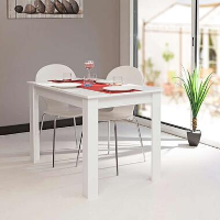 Symbiosis eetkamertafel Batsto   wit   73,4x110x70 cm