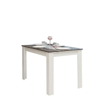 Symbiosis eetkamertafel Batsto   wit/betongrijs   73,4x110x70 cm