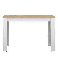 Symbiosis eetkamertafel Batsto   wit/eikenkleur   73,4x110x70 cm   Leen Bakker