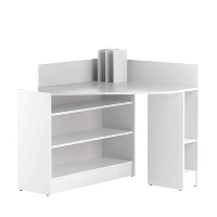 Symbiosis hoekbureau Skorup   wit   98,6x94x94 cm   Leen Bakker