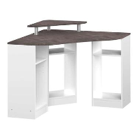 Symbiosis hoekbureau Vihalsen   wit/betonkleur   81,8x94x94 cm   Leen Bakker