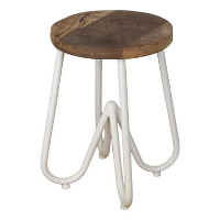 HSM Collection kruk Elina   mangohout   naturel/wit   Leen Bakker